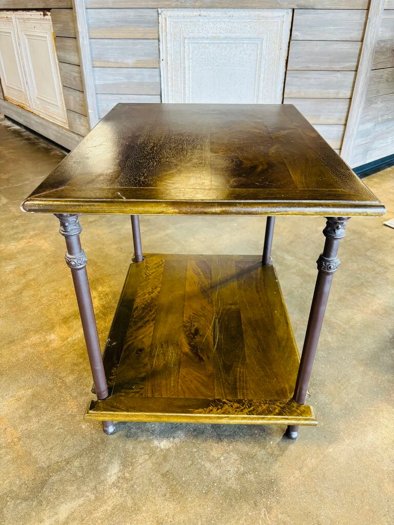 Wood/Metal Toulouse Side Table 27 X 20 X 24 - Image 2