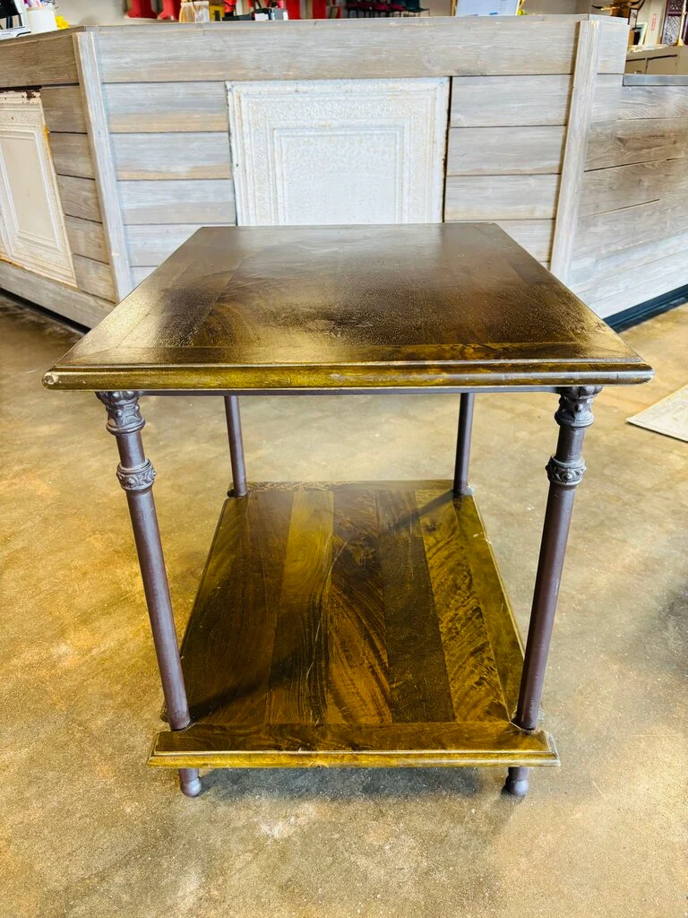 Wood/Metal Toulouse Side Table 27 X 20 X 24 - Image 4