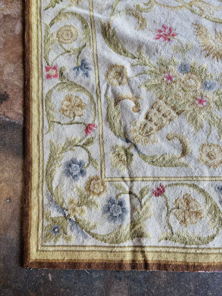 Wool Chinese Needlepoint Rug 5 X 8 - Image 2