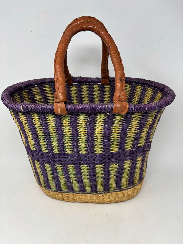 Woven Rattan Shopping Basket - Image 2